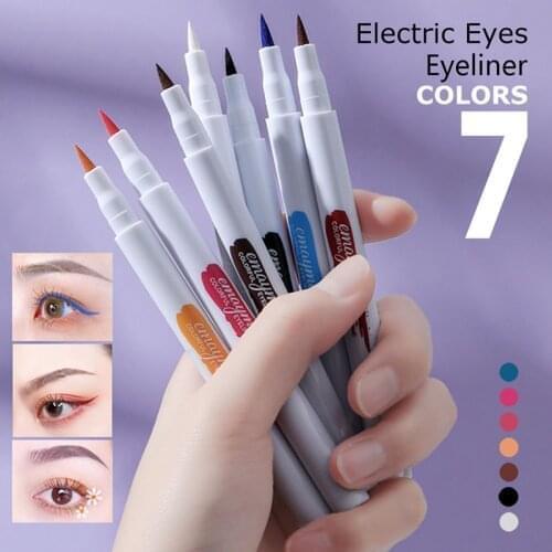 7PCS Liquid Eyeliner Pencil Colorful Long Lasting Non-smudge Waterproof Sweat-proof Non-discoloring liner Pen Eyes Cosmetic Tool