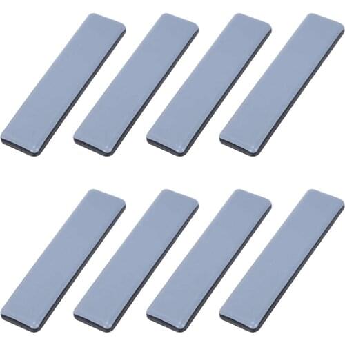 8Pc Furniture Glides Rectangle Furniture Sliders 25mm x 100mm Self Adhesive Furniture Moving Sliders for Floor Protector