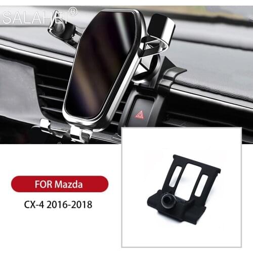 Car Mobile Phone Holder For Mazda CX4 2016 2017 2018 Air Vent Interior GPS Navigation Smartphone Bracket Stand Auto Accessories