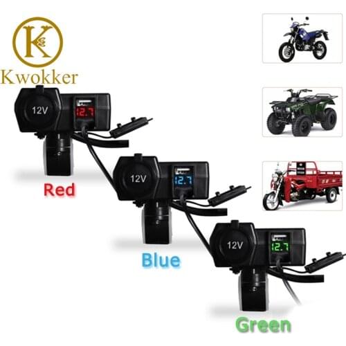 DC 12V/24V 3.1A/4.2A Car Cigarette Lighter Dual USB Power Socket Charger with Voltage Display & Switch For Marine Boat Car