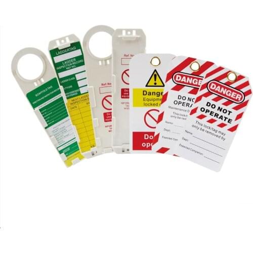 Lockey Safety Lockout Tags Industrial Locks Listing PVC Do Not Operate Tagout Padlock Label Card Danger Warning tag