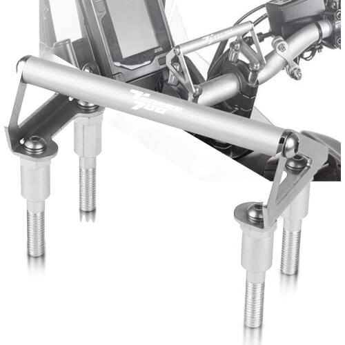 For Yamaha Tenere 700 TENERE700 Rally T700 T7 2019 - GPS handlebar Navigation bracket adapter with screws for handlebar risers