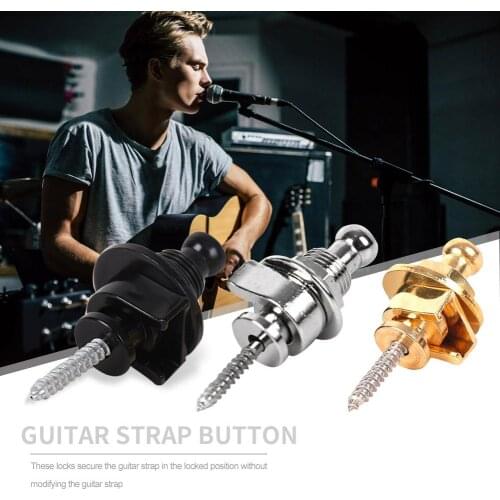 Hot Sale Guitar Strap Lock Nail Classic Bass Electric Guitar Strap Lock Musical Instruments Anti-slip Belt Locks Nails
