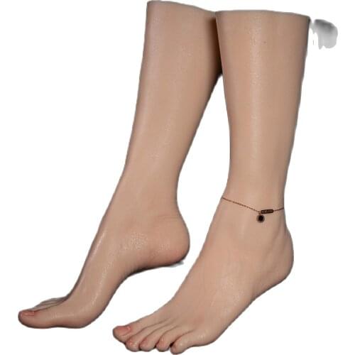 Simulation foot model live model inverted model foot leg model heatable shooting props sketch drawing shoe Sandal display TGTA