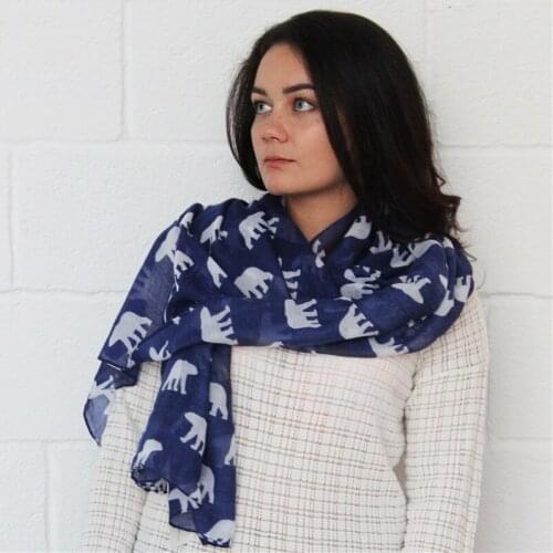 Jinjin.QC Cartoon Bear Printed Scarf Animal Shawls and Wraps Bandana Women Bufanda Mujer Echarpe Foulard Femme Instant Jilbab