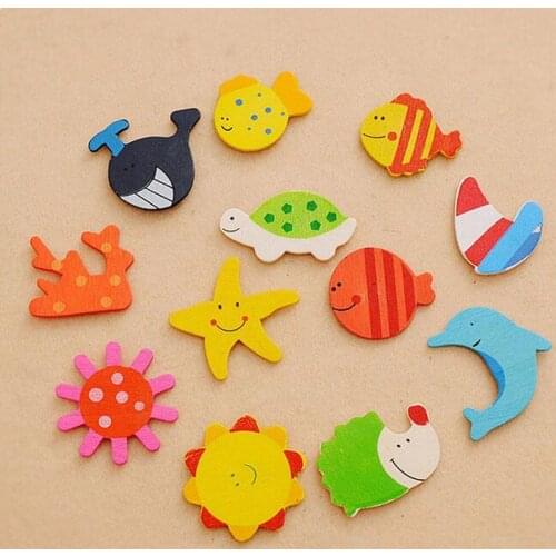 KITPIPI Wooden Fridge Magnets