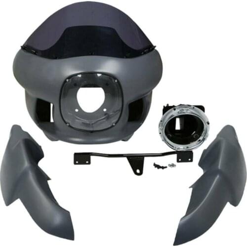 Motorcycle 7" Headlight Upper Fairing Mount Kits Windscreen For Harley Dyna Street Bob Wide Glide Low Rider FXDL FXDB FXDWG