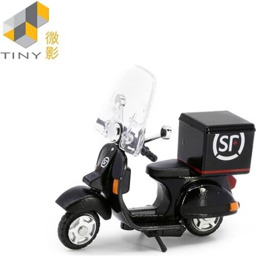 Tiny 1:35 Sf Express Little Sheep CN18 Simulation Model Motorcycle