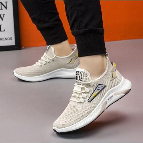 Flying Woven Casual Shoes 2021 Summer Fashion Mens Shoes Lightweight Flying Woven Running Shoes New Breathable Sports Shoes