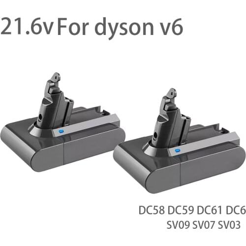 2021s 8800mAh 21.6V 6.8Ah Li-ion Battery for Dyson V6 DC58 DC59 DC61 DC62 DC74 SV09 SV07 SV03 965874-02 Vacuum Cleaner Battery
