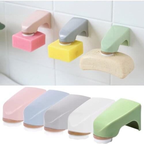 Magnet Soap Holder Wall mounted Sticker Storage Rack Bathroom Organize Accessory