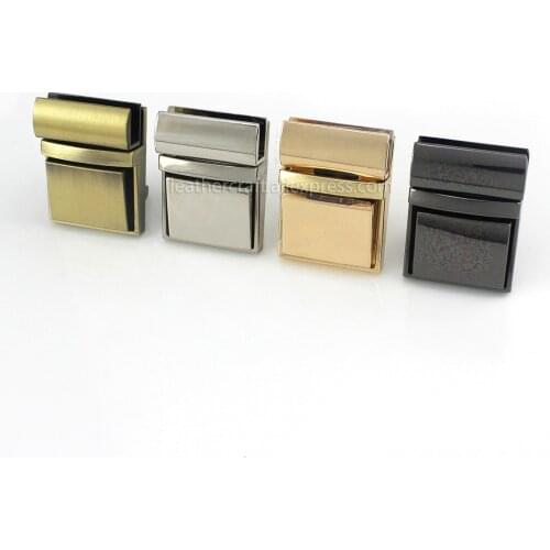1pcs Metal Square Push Lock Turn Lock Clasp Buckle for Leather Craft Women Bag Handbag Purse DIY Hardware Accessories