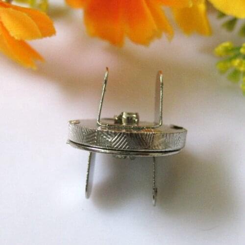 50Sets 10mm Silver Tone Metal Buttons Small Magnetic Purse Snap Clasps/ Closure for Purse Handbag