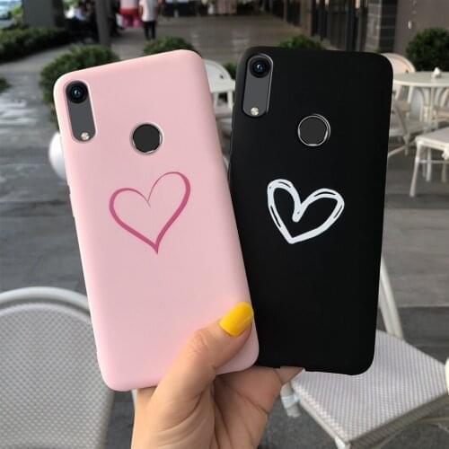 Lovely Heart Cartoon Case For Honor 8A Phone Case Honor 8A JAT-LX1 Soft Silicone Back Cover For Huawei Honor 8A Cases 6.09"