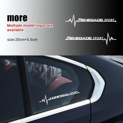 2PCS Car Side Window Body Decor Stickers For JEEP Renegade Patriot Wrangler Cherokee Compass Grand Cherokee Trail Hawk Rubicon