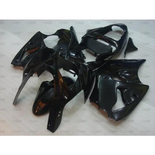 Ninja ZX-6r 02 Full Body Kits for Kawasaki ZX6r 2000 - 2002 glossy Black Plastic Fairings for Kawasaki ZX6r 2002 Fairing