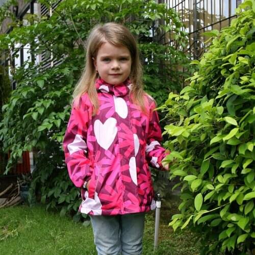 New Girls' Winter Jacket Windbreak Plus Velvet Thick Warm Windproof Kids Coats Mountaineering Hooded Waterproof with a Cute Bag