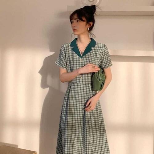 Летние платья в клетку Okkdey China At AliExpress