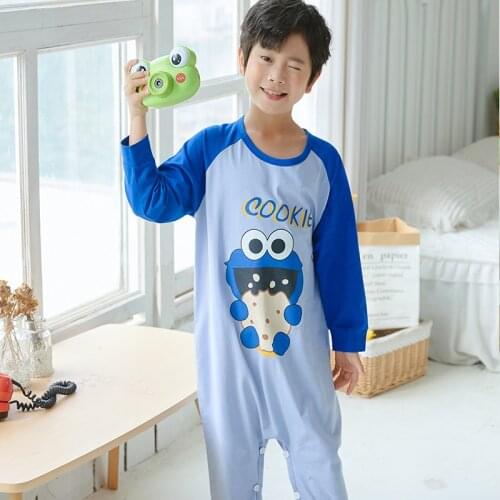 Blanket Sleepers Spring Autumn New Children Pajamas Lovely Cartoon Sleeping Bag For Boys Home Wear Kids Clothing Pure Cotton