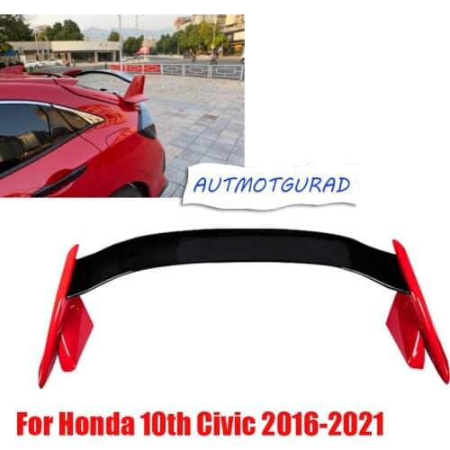 Suitable for Honda 10th Civic 2016, 2017, 2018, 2019,2020,2021 CIVIC spoiler, hatchback Civic JDM modified rear wing top wing