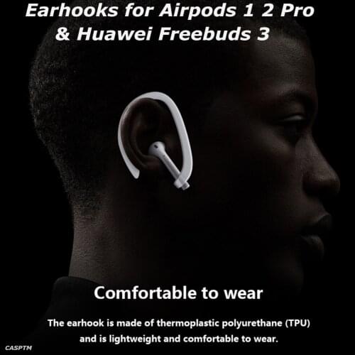 New Fashion 1Pair Protective Earhook Holder for Apple Airpods 1 2 Pro Silicone Sports Anti-lost Ear Hook for Huawei Freebuds 3