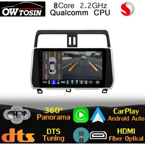 Qualcomm CPU Android For Toyota Land Cruiser Prado 150 2017-2021 Car Radio GPS DTS HDMI Stereo Head Unit 4G LTE HIFI DSP CarPlay