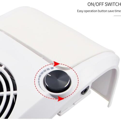 80W 2 IN 1 Nail Dust Suction Collector with Nail Lamp Vacuum Cleaner with Powerful Fan Dust Collecting Bag Nail Art Equipment