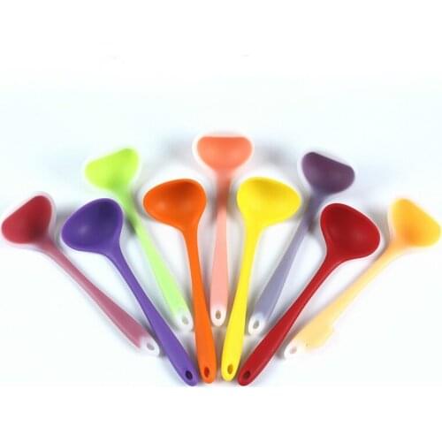 Silicone Spoon Long Handled Soup Spoon Ladle Big Serving Spoons Kitchen Utensils Cooking Tools cucharas