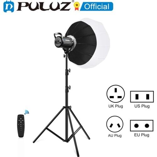 PULUZ 150W 100W 5600K Studio Video Light + 2.8m Light Holder + 65cm Foldable Lantern Softbox Photography Kit US EU AU UK Plug