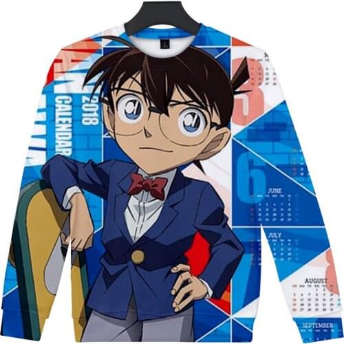 Detective Conan TV Sweatshirt Men/Women Casual Hoodies Case Closed Sweatshirt 3D Capless Sweatshirt Polluver Boys/Girls Hoody