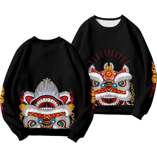 2021 Spring Autumn Fashion Mens Chinese Style Hoodies Casual Black Print Sweatshirts Sweatshirt Pullover
