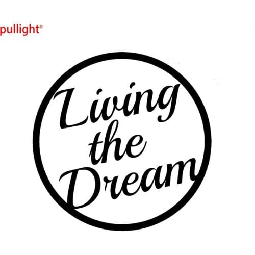 Living The Dream Laptop Van Car Adventure Window Bumper Vinyl Decal Sticker
