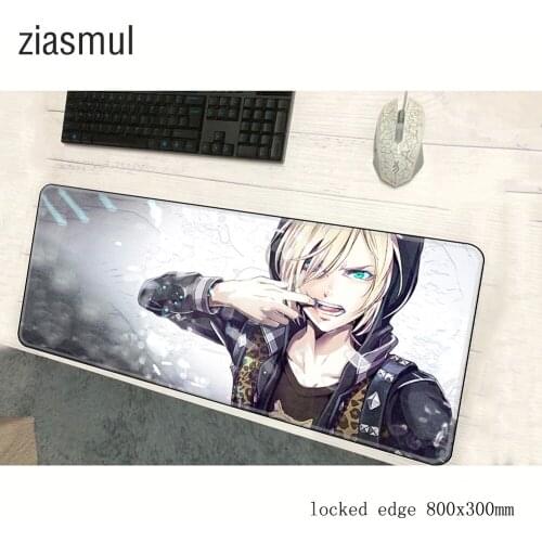 Yuri on ice pad mouse 3d computer gamer mouse pad 800x300x2mm padmouse big HD pattern mousepad ergonomic gadget office desk mats