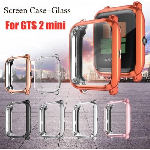 Screen Protector Case Glass For Xiaomi Amazfit GTS 2 mini Smart watch Cover For Huami Amazfit gts2 gts 2 mini Protection Cases