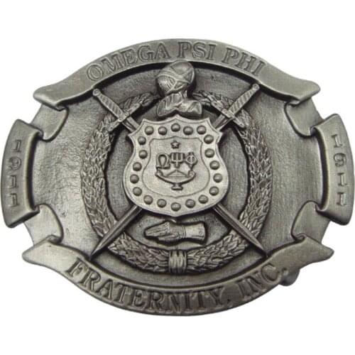 Factory custom 3D raised silver and copper metal belt buckle