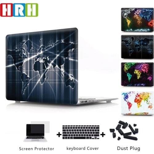 HRH World Map Hard Case for MacBook Pro 13 15 A1989 A2159 A1706 A1708 A1707 A2141 for Mac Book Air Pro Retina 13 15 A2289 A2251
