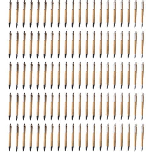 100 Pcs/Lot Bamboo Ballpoint Pen Stylus Contact Pen Office & School Supplies Pens & Writing Supplies Gifts