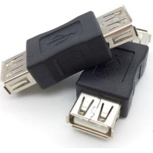 2pcs Mini Convertor Safety USB 2.0 Female To Female Connector Adapter Practical Computer Cables & Connectors Accessories