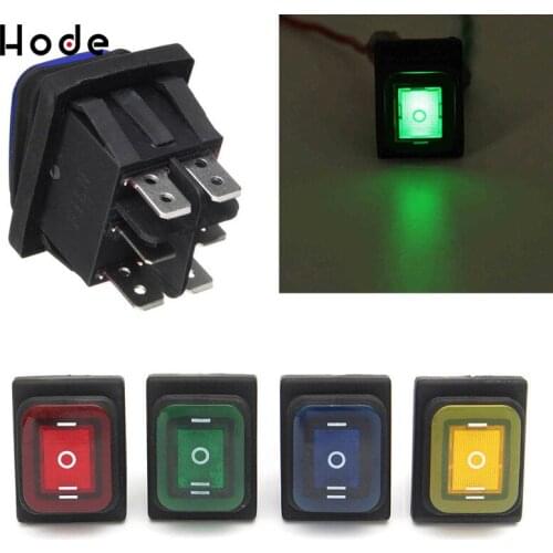 4pcs on off 16A/250V Heavy Duty 4 pin DPST IP67 Sealed Waterproof T85 Auto Boat Marine Toggle Rocker Switch with LED