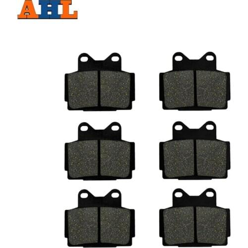 AHL 3 Pairs Motorcycle Brake Pads for YAMAHA RD 350 N RD350N 1985 RZ250R RZ250RR SRX600 Black Brake Disc Pad