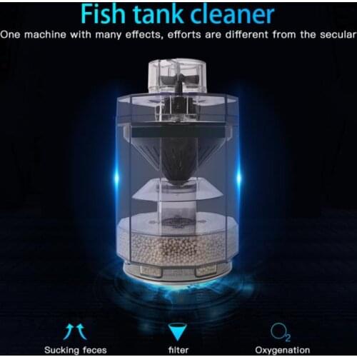 1PC Aquarium Filter Ultra-quiet External Suction Pan Automatic Fish Excrement Filter Circulation Three in One Filter Pump