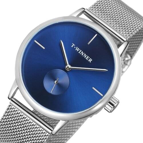 WINNER Men Mechanical Watch Fashion Men Stainless steel Automatic Watch Sport Business Wristwatch Relogio Masculino