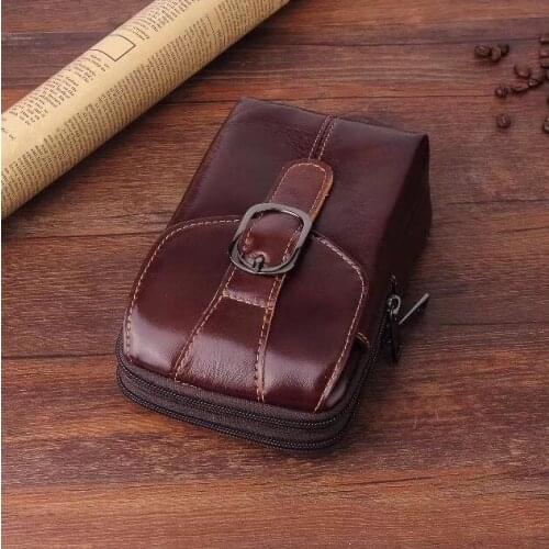 Belt Clip Man Genuine Cow Leather Mobile Phone Case Pouch For Huawei Nova 2/Nova 2 Plus,Enjoy 7 Plus,P9 Plus,Honor 6A/Holly 3