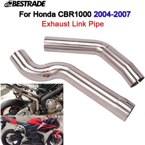 For Honda CBR1000 04-07 Motorcycle Exhaust System Front Mid Connection Link Pipe Escape Middle Tube Header Tips Stainless Steel