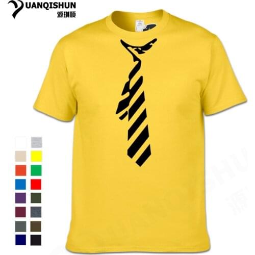 Hot 2018 Summer New Fashion Casual Striped Tie Style T-shirt Mens Tie Design T Shirts Men Round Collar Short Sleeve Tops Tees