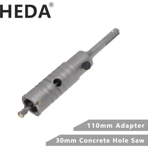 HEDA 30mm Concrete Tungsten Carbide Alloy Core Hole Saw SDS PLUS Electric Hollow Drill Bit Air Conditioning Pipe Cement Stone