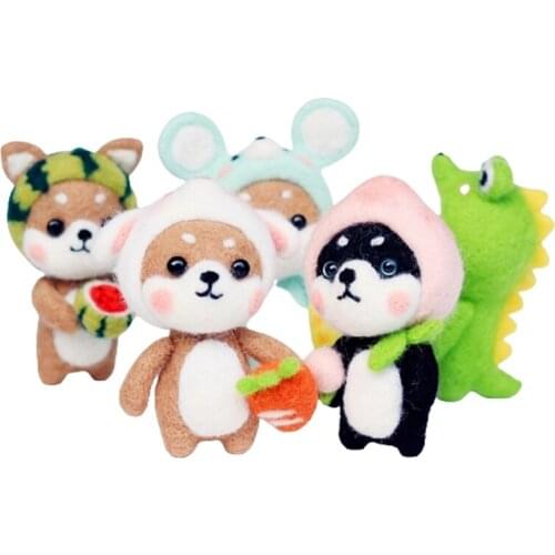 Needle Felting Kits for Beginners Merino Mini Dog, Felting Mat, Felting Needles, Finger Guards, Instructions, DIY Felting Craft