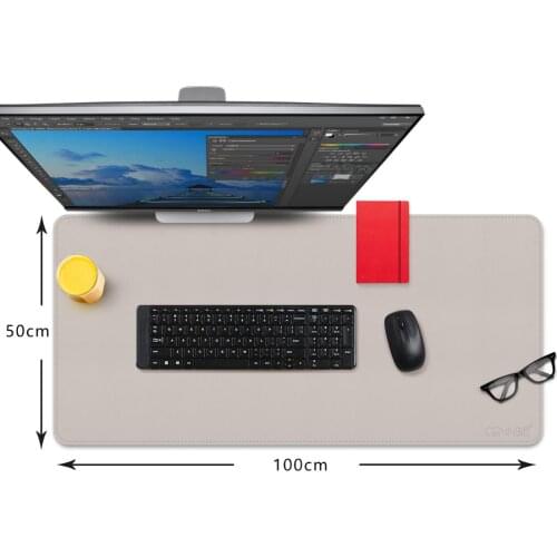 CENNBIE Extended leather Gaming Mouse Pad/Mat Large Office Writing Desk Computer leather Mat Mousepad,Waterproof - 100*50cm