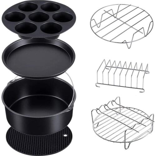 7 Set Pressure Cooker, Steamer & Air Fryer Bakeware Accessories Compatible for Ninja Foodi 5&6.5&8 Qt OP101,OP301,OP302