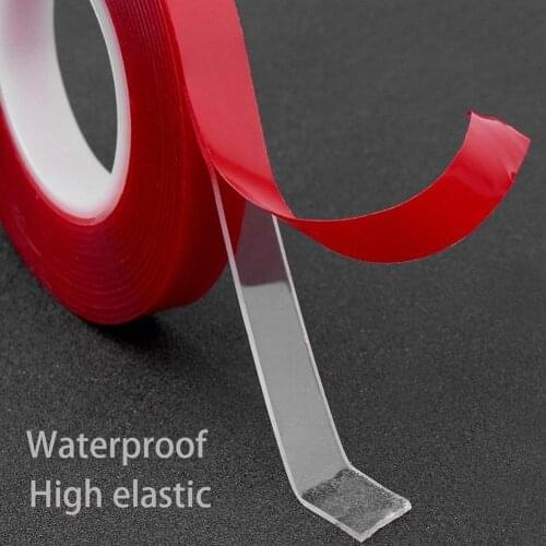 Red Transparent Silicone Double Sided Tape Sticker For Car High Strength No Traces Adhesive Sticker Living Goods